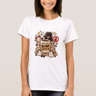Camiseta Divertido Antes de Café No Me Perciban