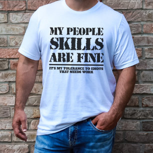 Camiseta Divertido Anti Idiota