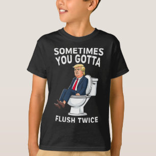 Camiseta Divertido anti Trump a veces tienes que tirar dos