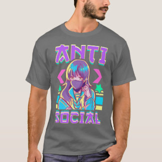 Camiseta Divertido Anti Vaporwave Anime Chica japonés