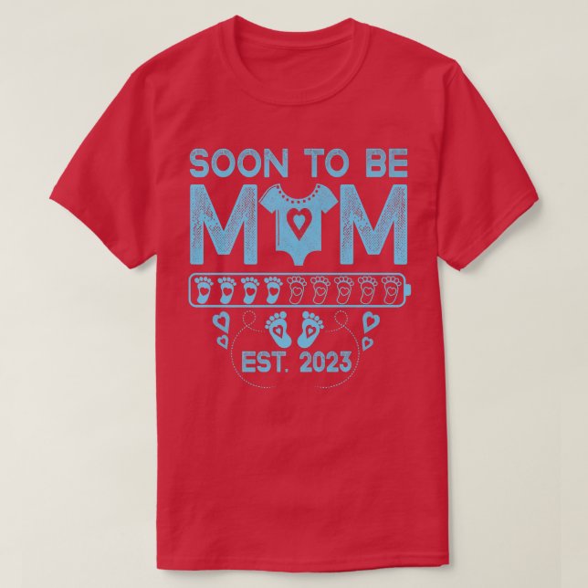 Camiseta Divertido anuncio de embarazo de mamá para ser mam (Diseño del anverso)