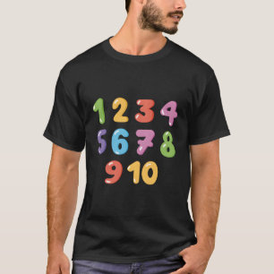 Camiseta Divertido aprendizaje matemático educación números