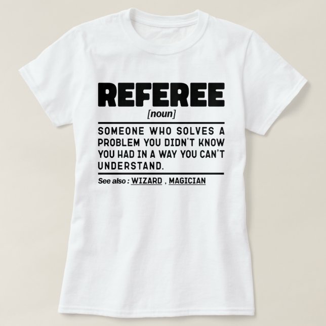 Camiseta Divertido árbitro de fútbol futbolero de referenci (Diseño del anverso)