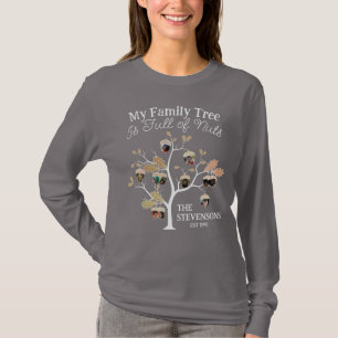 Camiseta Divertido árbol de la familia de fotos neutra está