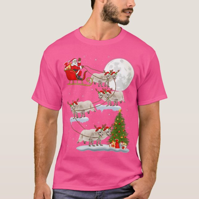 Camiseta Divertido árbol de luz navideño Santa Riding Arcti (Anverso)