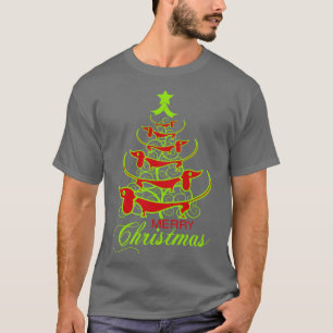 Camiseta Divertido árbol de Navidad de Dachshund Cute Dachs