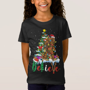 Camiseta Divertido árbol de navidad de gran pie ilumina Nav