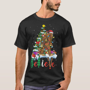 Camiseta Divertido árbol de navidad de gran pie ilumina Nav