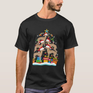 Camiseta Divertido árbol de Navidad de Greyhound Ornamour P