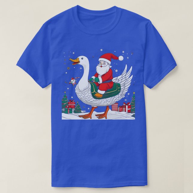 Camiseta Divertido árbol de Navidad de oca luz Pajama Goose (Diseño del anverso)