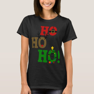 Camiseta Divertido árbol de navidad de renos Ho Ho Ho Santa