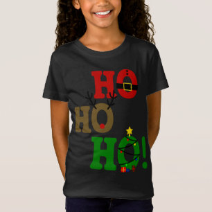 Camiseta Divertido árbol de navidad de renos Ho Ho Ho Santa