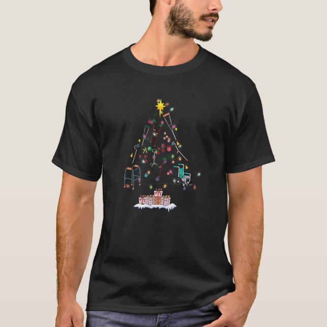 Camiseta Divertido Árbol de Navidad de Terapia Física para  (Anverso)