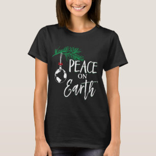 Camiseta Divertido árbol de Navidad enciende una paz fea má