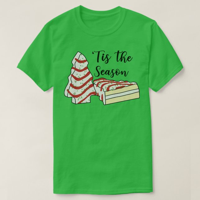 Camiseta Divertido árbol de Navidad es el pastel de Navidad (Diseño del anverso)
