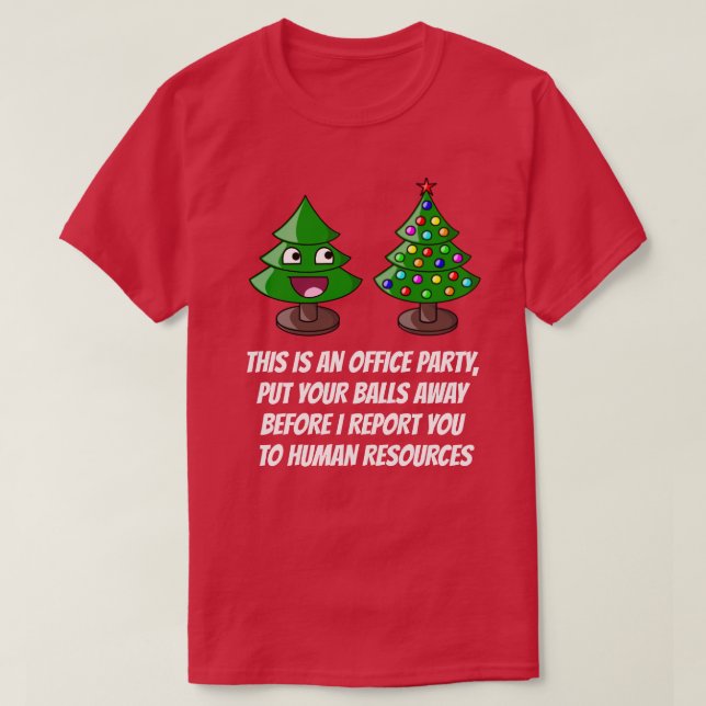 Camiseta Divertido árbol de navidad - Fiesta de pausas (Diseño del anverso)