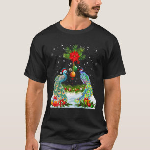 Camiseta Divertido Árbol de Navidad Peacock