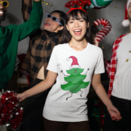 Camiseta Divertido árbol de Navidad Personalizado, Santa Ha