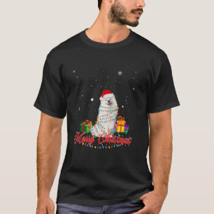 Camiseta Divertido árbol de navidad Samoyen Santa Merry ilu