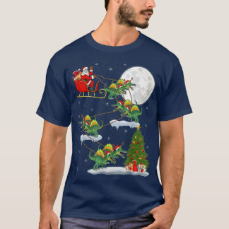 Camiseta Divertido árbol de Navidad Santa Riding Spinosauru