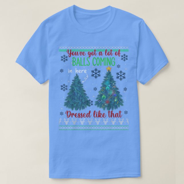 Camiseta Divertido árbol de Navidad Topper Xmas Gag Sayings (Diseño del anverso)