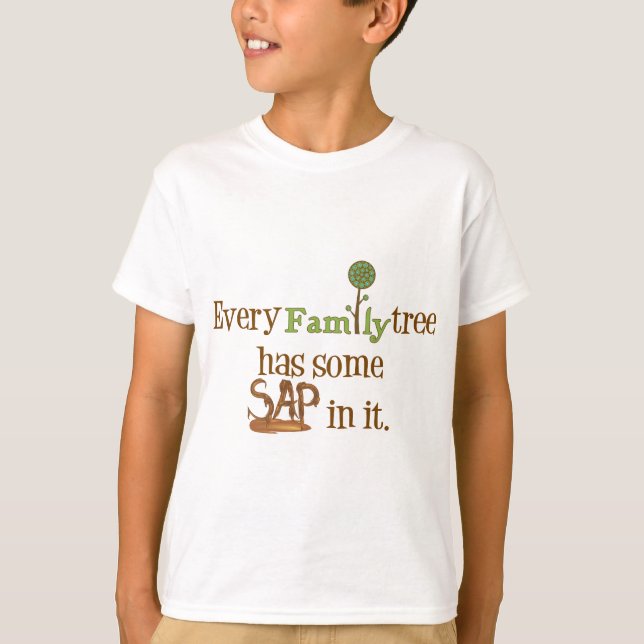 Camiseta Divertido árbol familiar (Anverso)