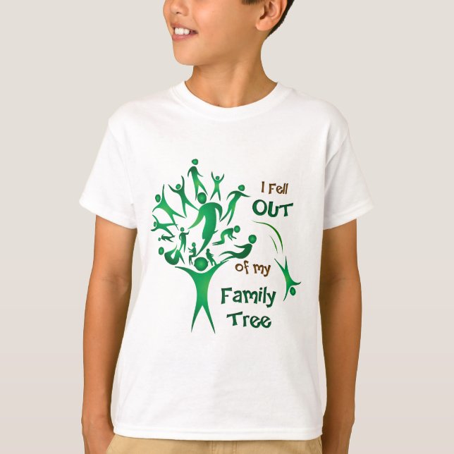 Camiseta Divertido árbol familiar (Anverso)