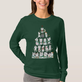 Camiseta Divertido árbol gracioso de gato