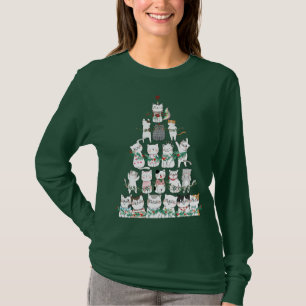 Camiseta Divertido árbol gracioso de gato