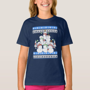 Camiseta Divertido árbol navideño de Snowman