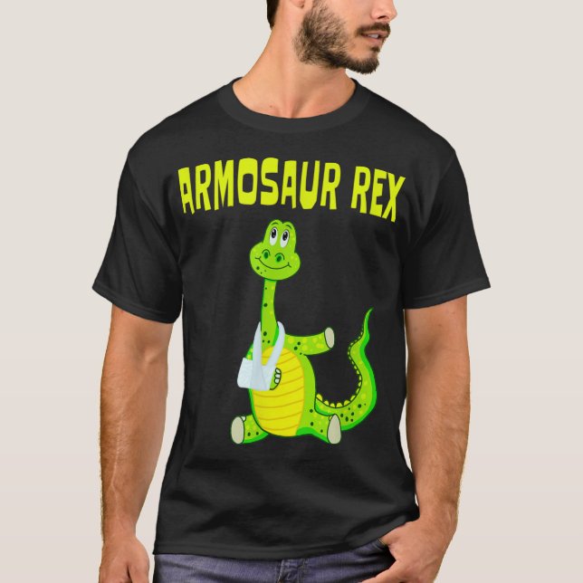 Camiseta Divertido armosaurio rompe brazos niños de dinosau (Anverso)