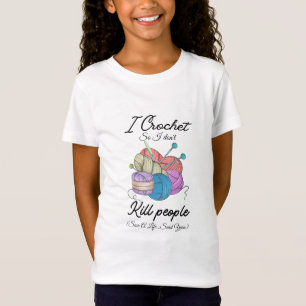 Camiseta Divertido Arte de Hilo Crochet Salva una Vida