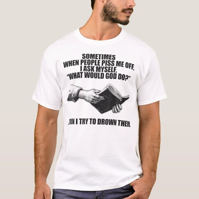 Camiseta Divertido ateo ateo contra la religión contra Dios (Anverso)