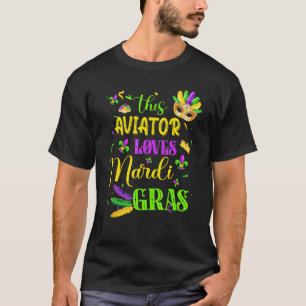 Camiseta Divertido Aviador Ama el Festival Mardi Gras de Ca