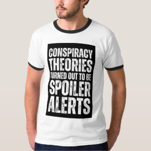 Camiseta Divertido aviso de sabotaje de teorías conspirativ