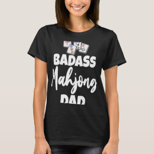 Camiseta Divertido Badass Mohjong Dad Tee Shirts Juego de A