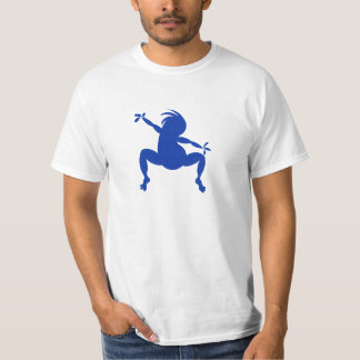 Camiseta Divertido baile azul Kokopelli