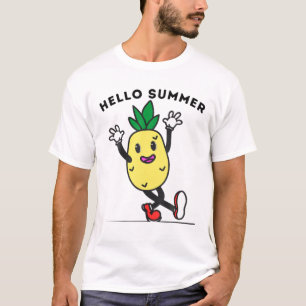 Camiseta Divertido baile piña de piña Hola verano de vacaci
