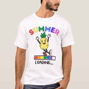 Camiseta Divertido baile piña piña verano cargando piñas