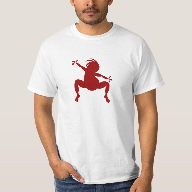 Camiseta Divertido baile rojo Kokopelli (Anverso)