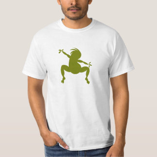 Camiseta Divertido baile verde Kokopelli