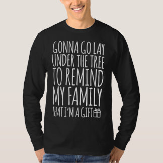 Camiseta Divertido bajo el árbol de Navidad Recuerda a la f