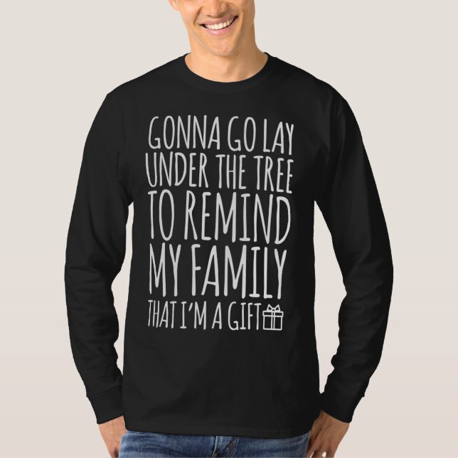 Camiseta Divertido bajo el árbol de Navidad Recuerda a la f (Anverso)