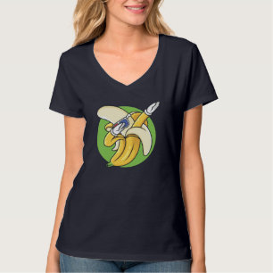 Camiseta Divertido Banana Dabbing Dancing Cuit Fruit Vegan