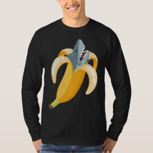 Camiseta Divertido banano de tiburón banana harina amante d