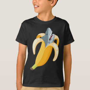 Camiseta Divertido banano de tiburón banana harina amante d