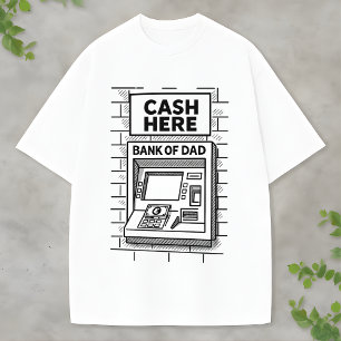 Camiseta Divertido "Banco de Papá" para Padres Divertidos