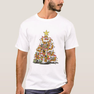 Camiseta Divertido beagle árbol de Navidad para los amantes