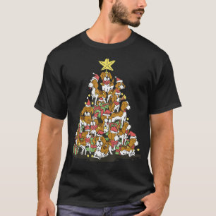 Camiseta Divertido beagle árbol de Navidad para los amantes