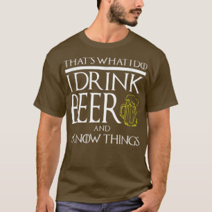 Camiseta DIVERTIDO, BEBO CERVEZA Y CONOZCO COSAS Juego Geek